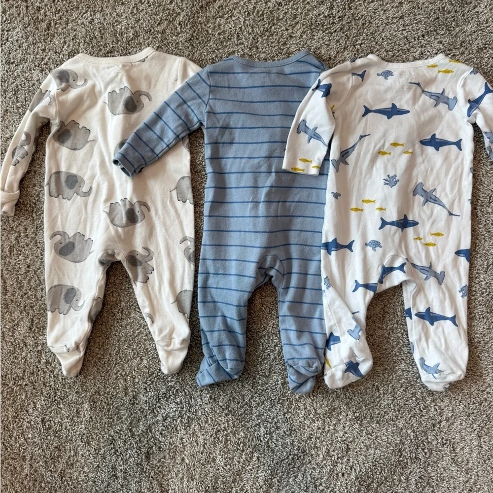 Carter's Kids Footies Baby Footed Zip Pajama Bundle  Size 3-6 months
